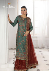 AJIZL-07 EMBROIDERED COTTON SILK UNSTITCHED 3 PCS